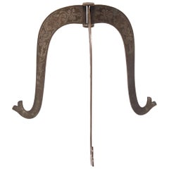 19th Century Chinese Baitong Etched Folding Hat Stand