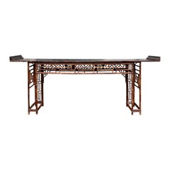 19th Century Chinese Bamboo Altar Table / Console