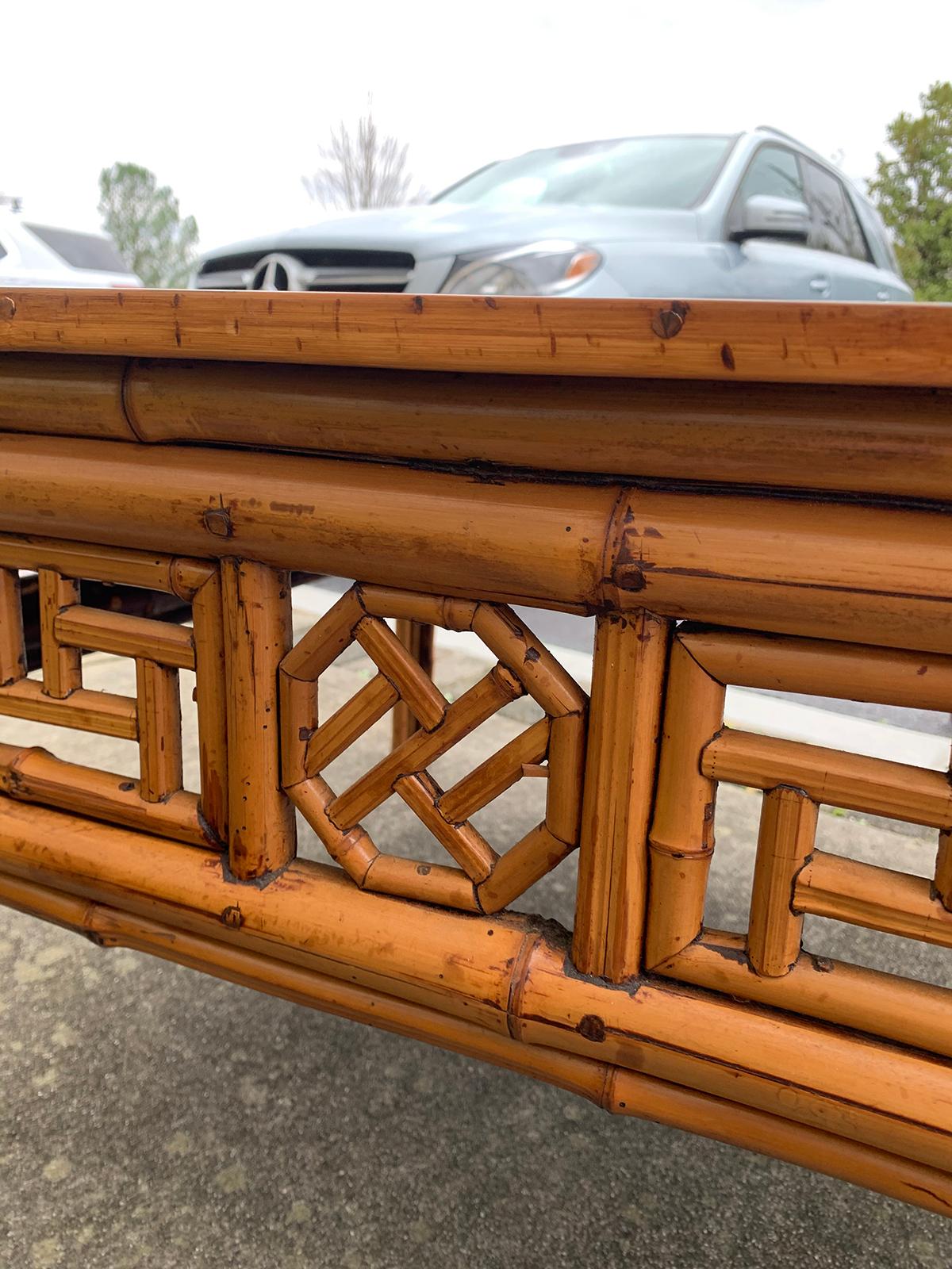 19th Century Chinese Bamboo Square Coffee Table 2