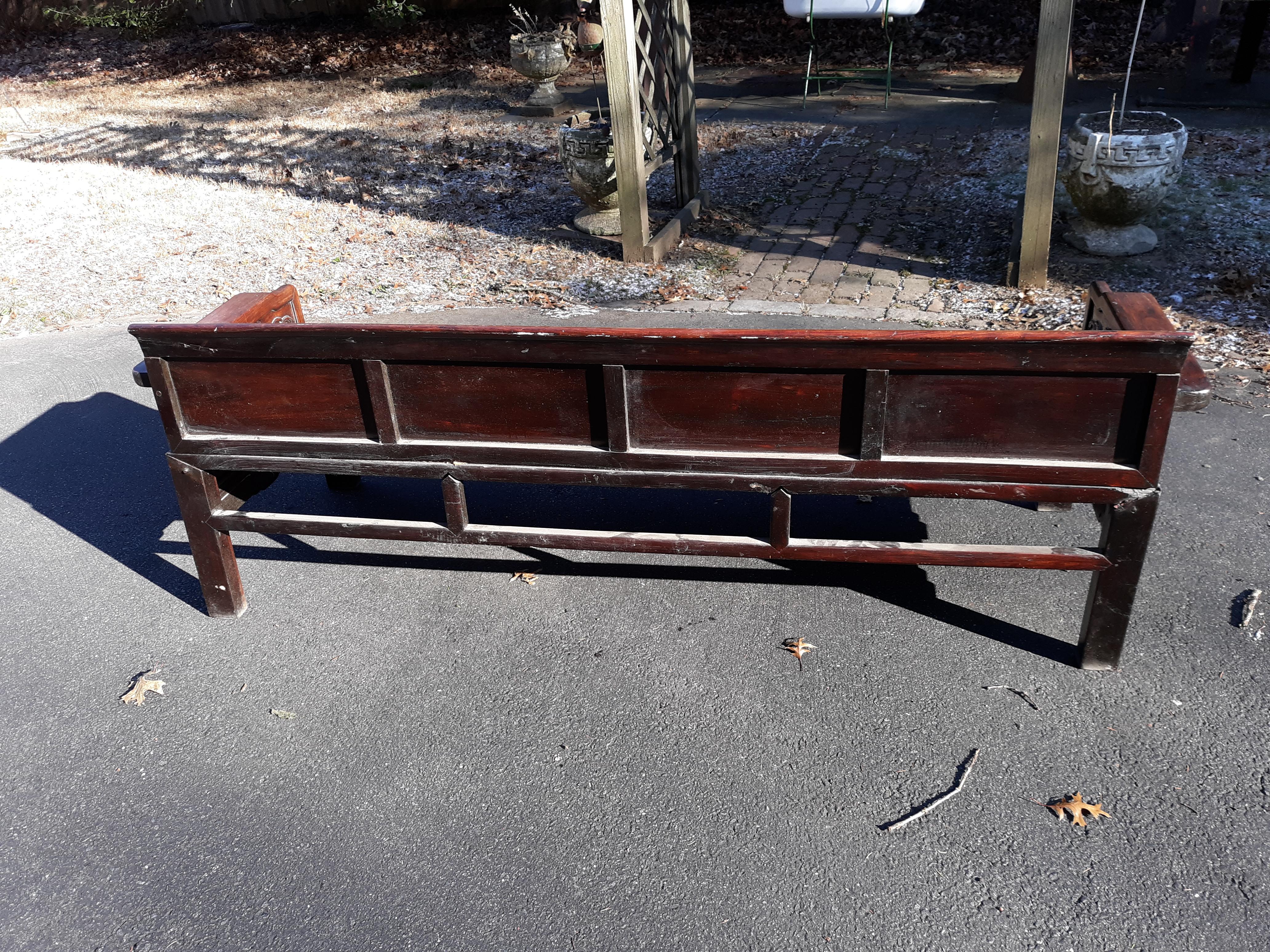 19th Century Chinese Bench Sofa 2