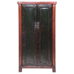 Chinese Red & Black Lacquer Cabinet, c. 1850