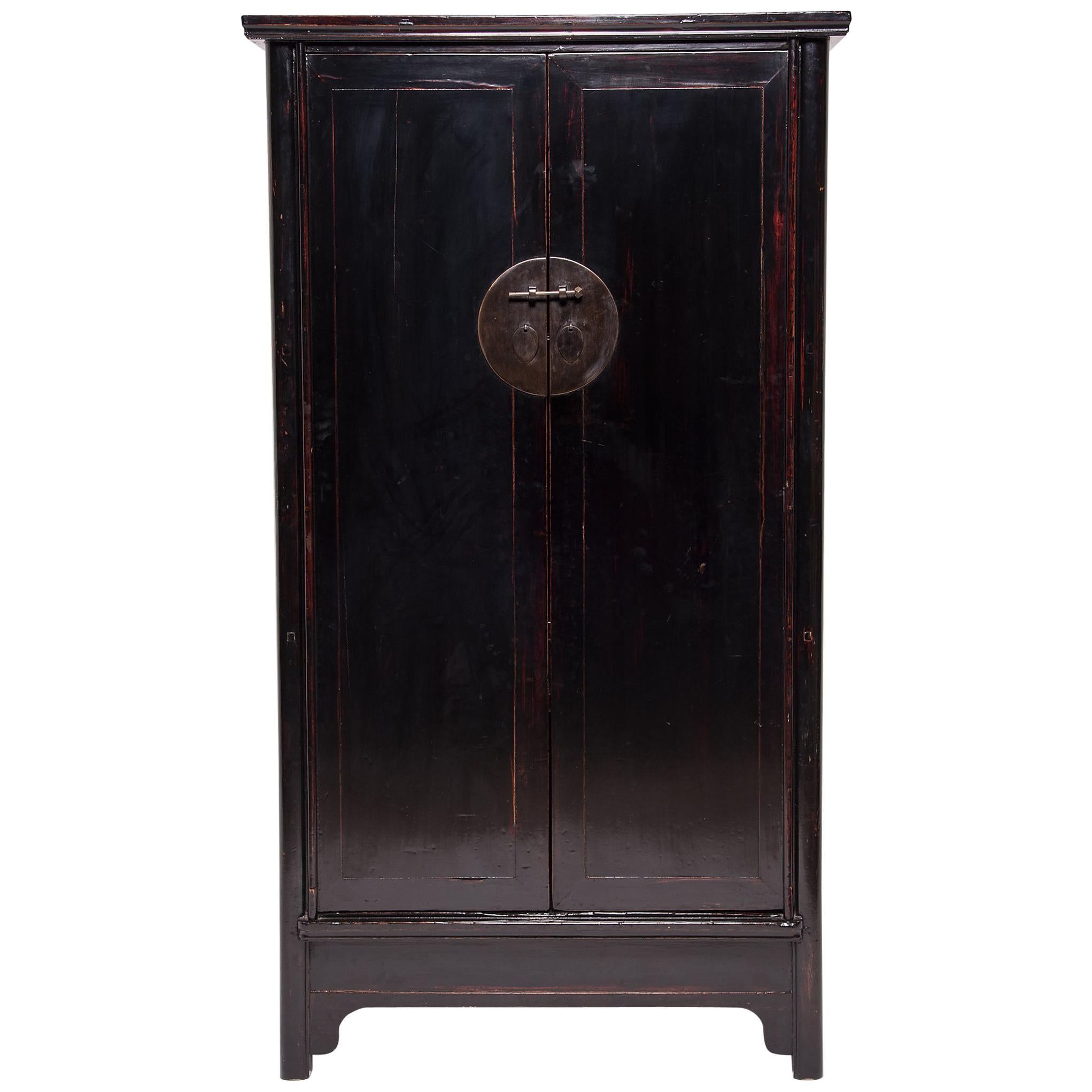 19th Century Chinese Black Lacquer Cabinet