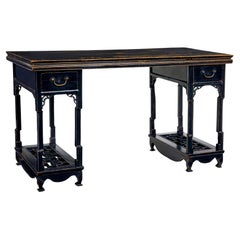 19th century Chinese black lacquered desk