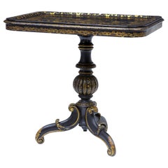 19th Century Chinese Black Lacquered Tray Table