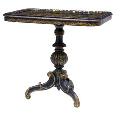 Antique 19th Century Chinese Black Lacquered Tray Table