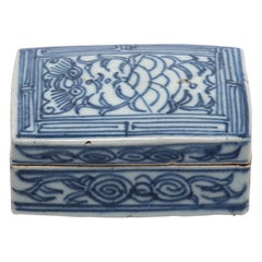 19th Century Chinese Blue and White Ink Box