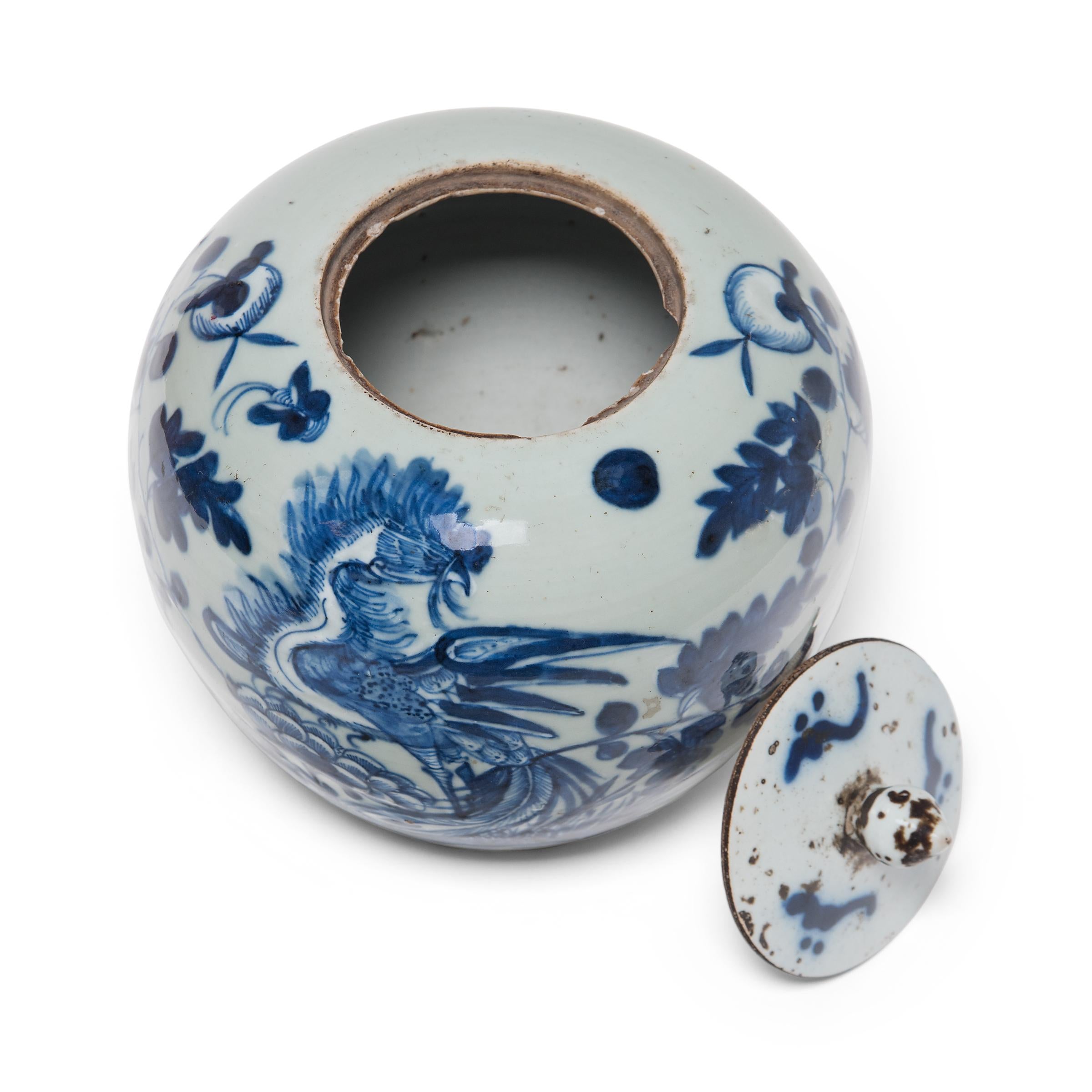 19th Century Chinese Blue and White Peony Jar 1