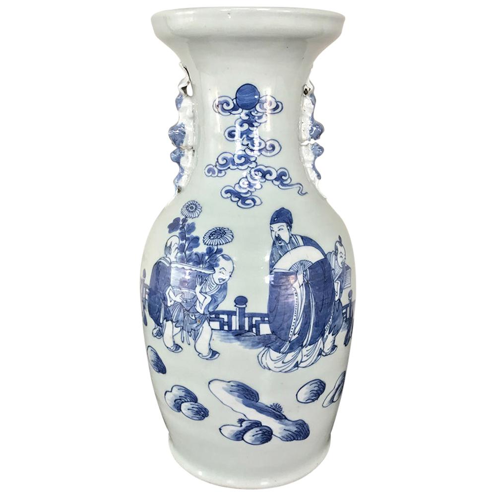 19th Century Chinese Blue and White Vase