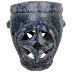 19th Century Chinese Blue Garden Seat