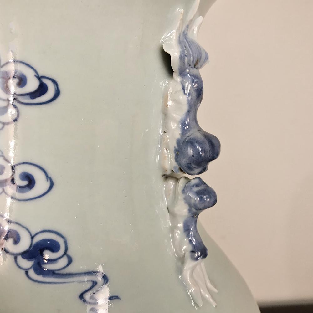 Porcelain 19th Century Chinese Blue and White Vase