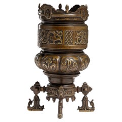 19th Century Chinese Bronze Censer with Lid, Antique Design