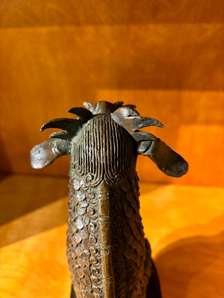 Figura di guardiano Chimera in bronzo cinese del XIX secolo in vendita 4