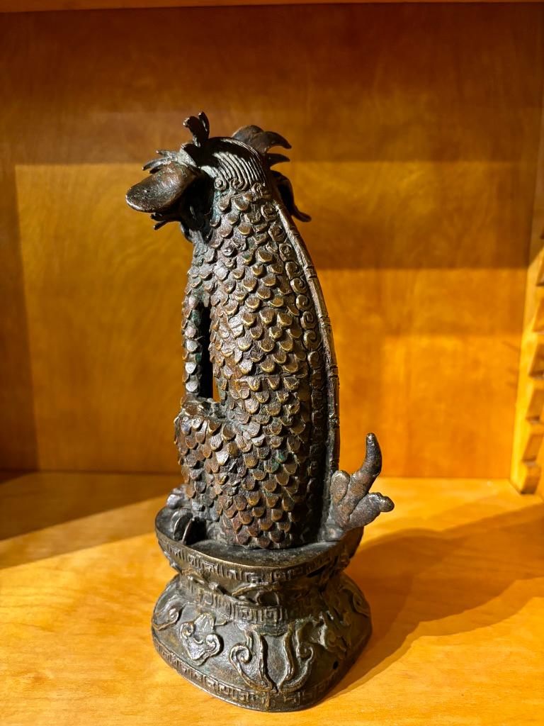 Esportazione cinese Figura di guardiano Chimera in bronzo cinese del XIX secolo in vendita