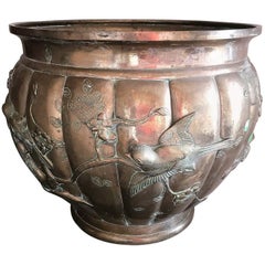 Early 20th Century Japanese Bronze Jardinière