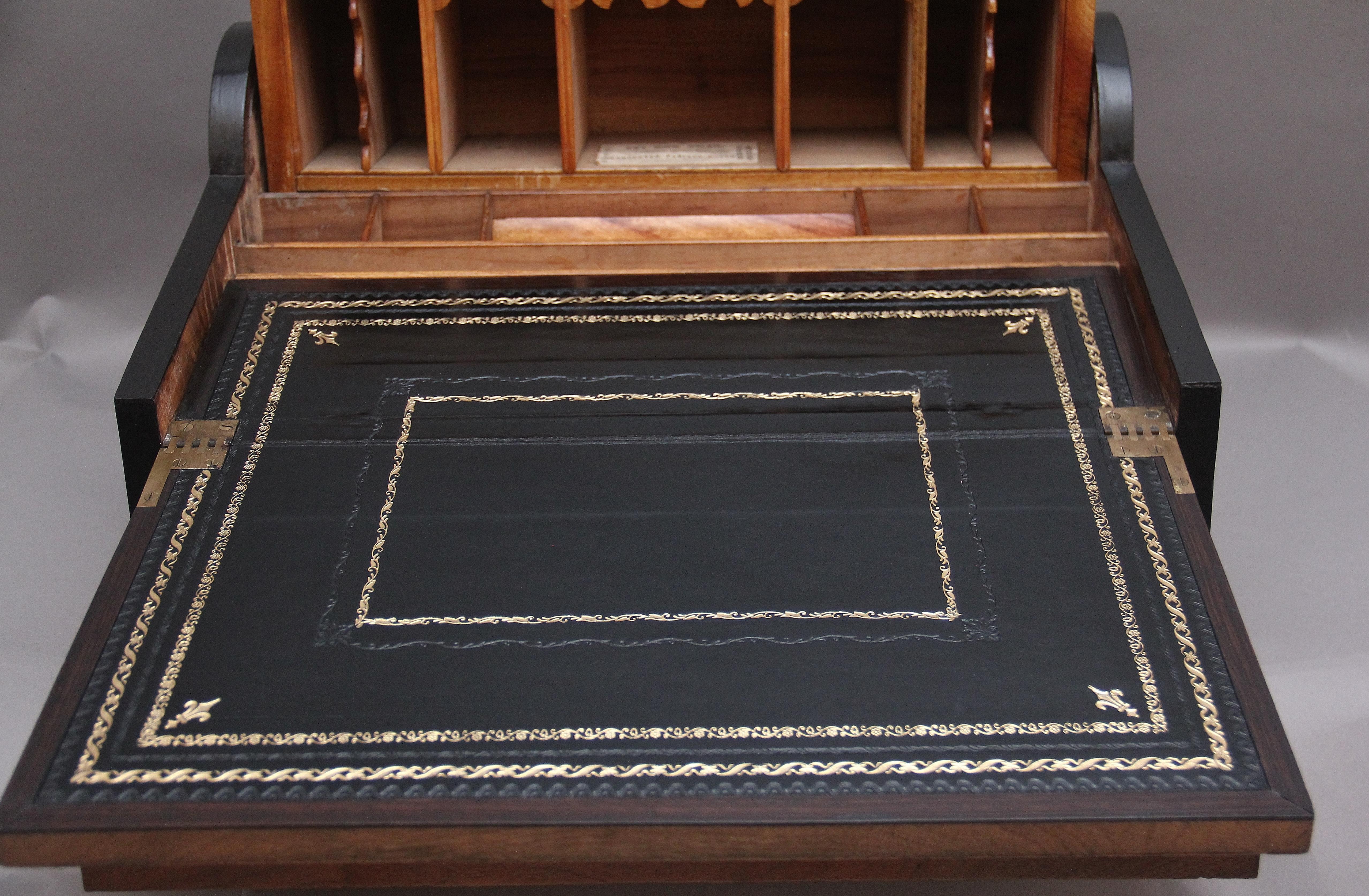 19th Century Chinese Camphor Wood and Ebonised Writing Slope For Sale 5