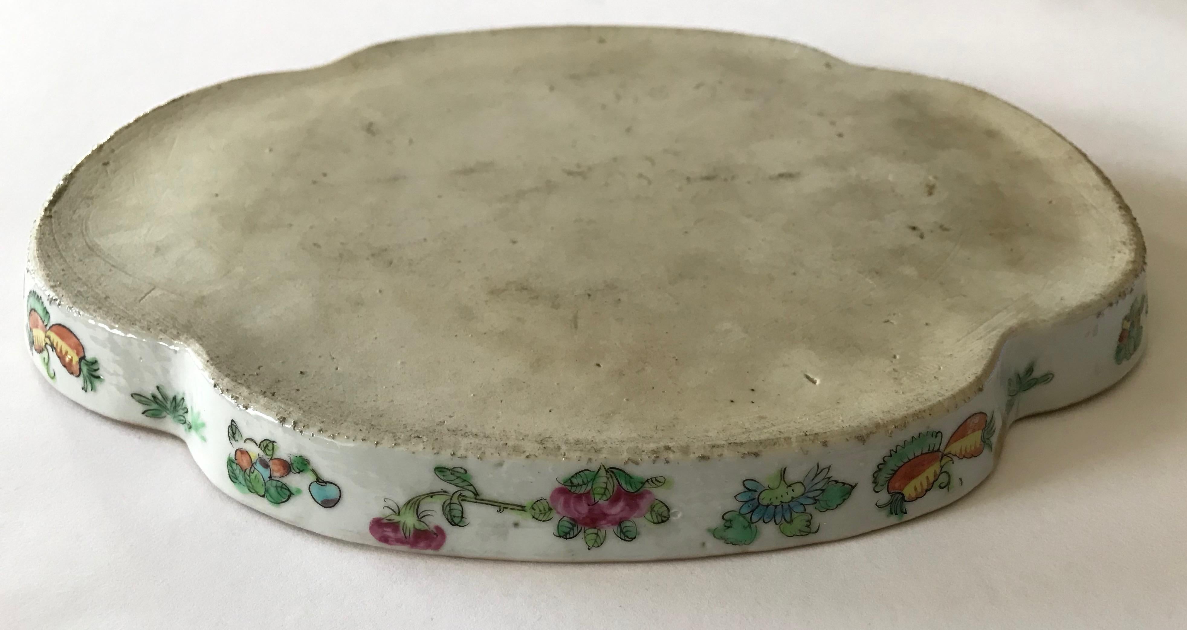 Early 19th Century 19th Century Chinese Canton Famille Rose Medallion Dish/Tray 