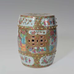 19th century Chinese Canton famille rose porcelain garden seat