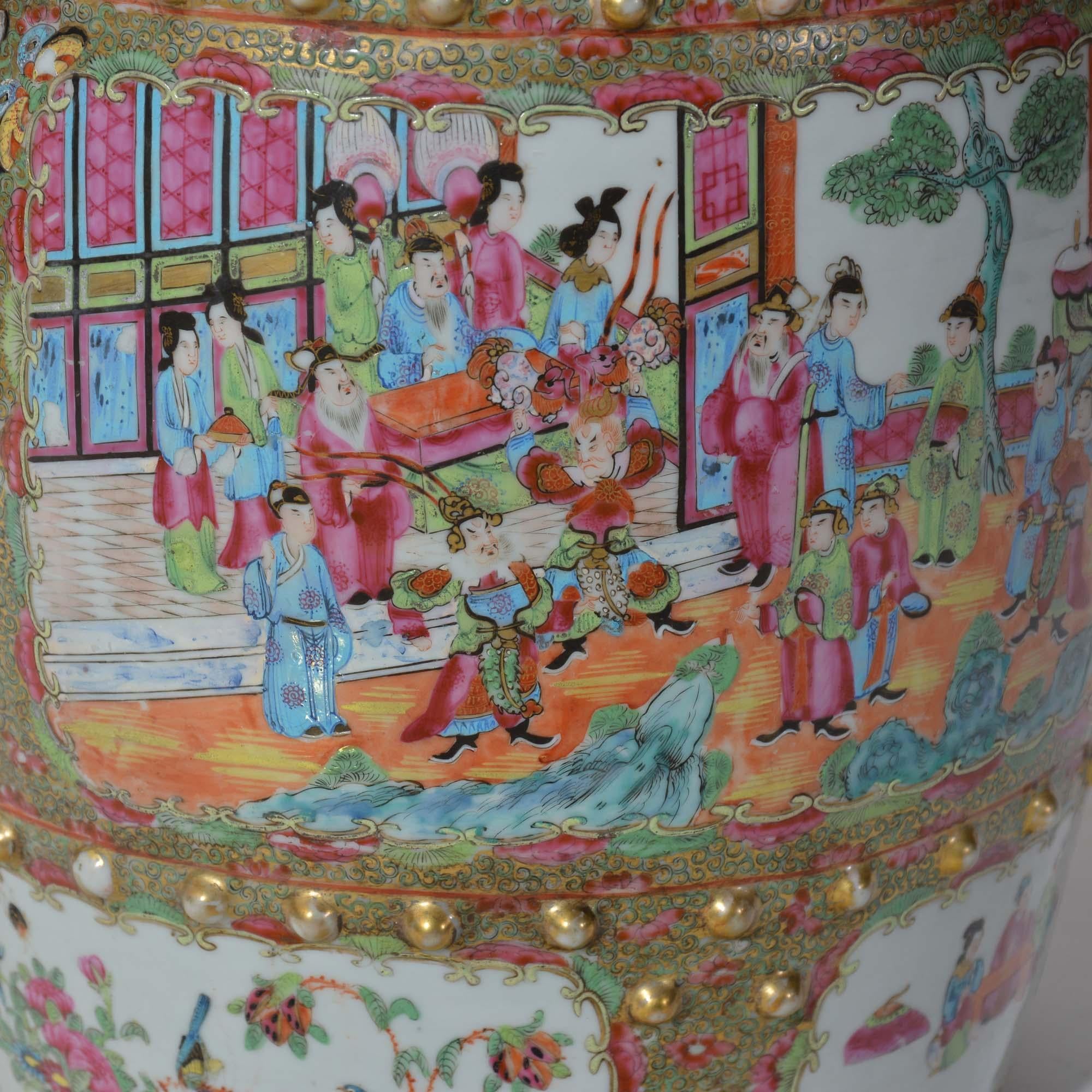 19th century Chinese Canton famille rose porcelain garden seat For Sale 2