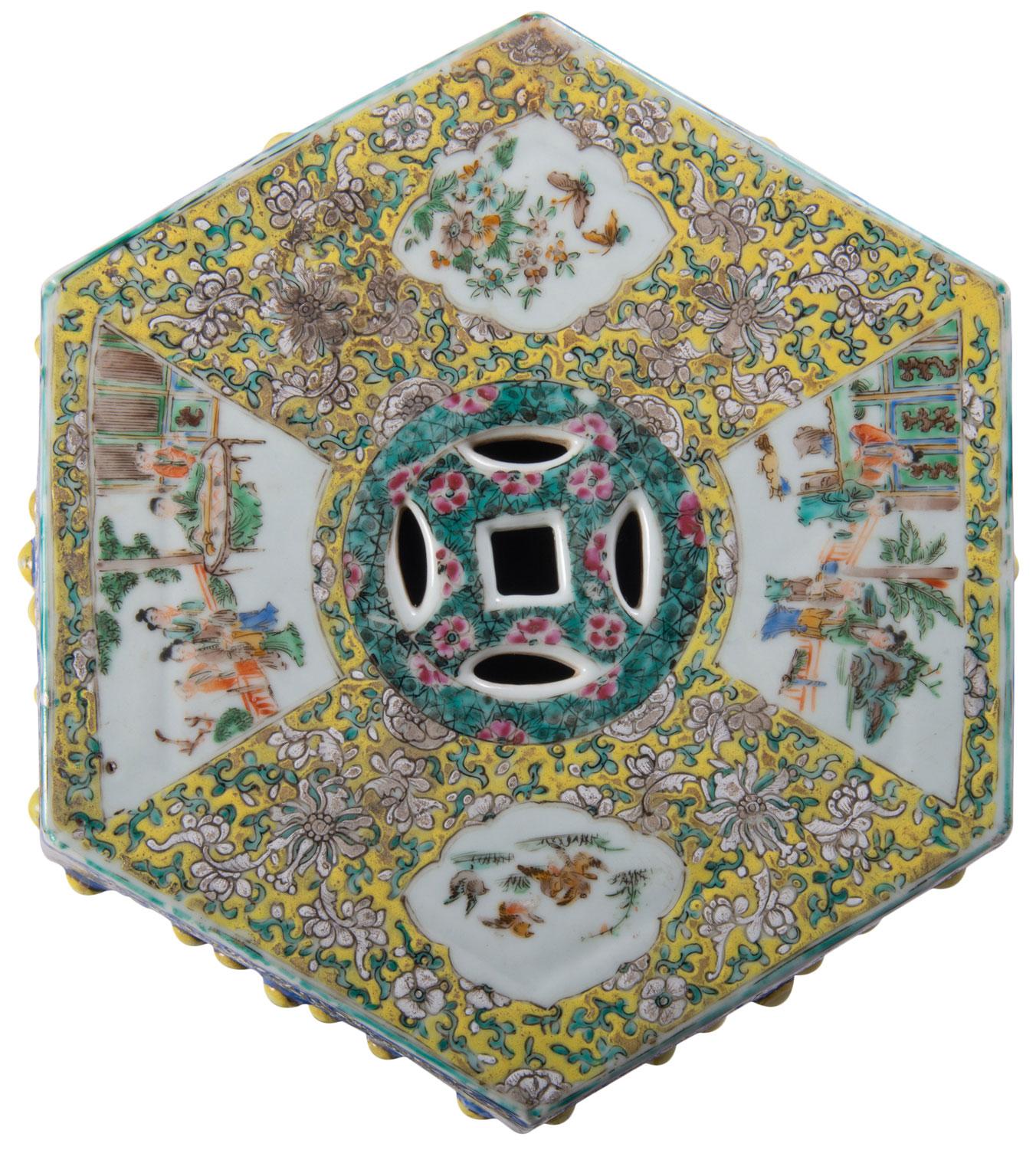 19th Century Chinese Cantonese Porcelain Garden Seat 3
