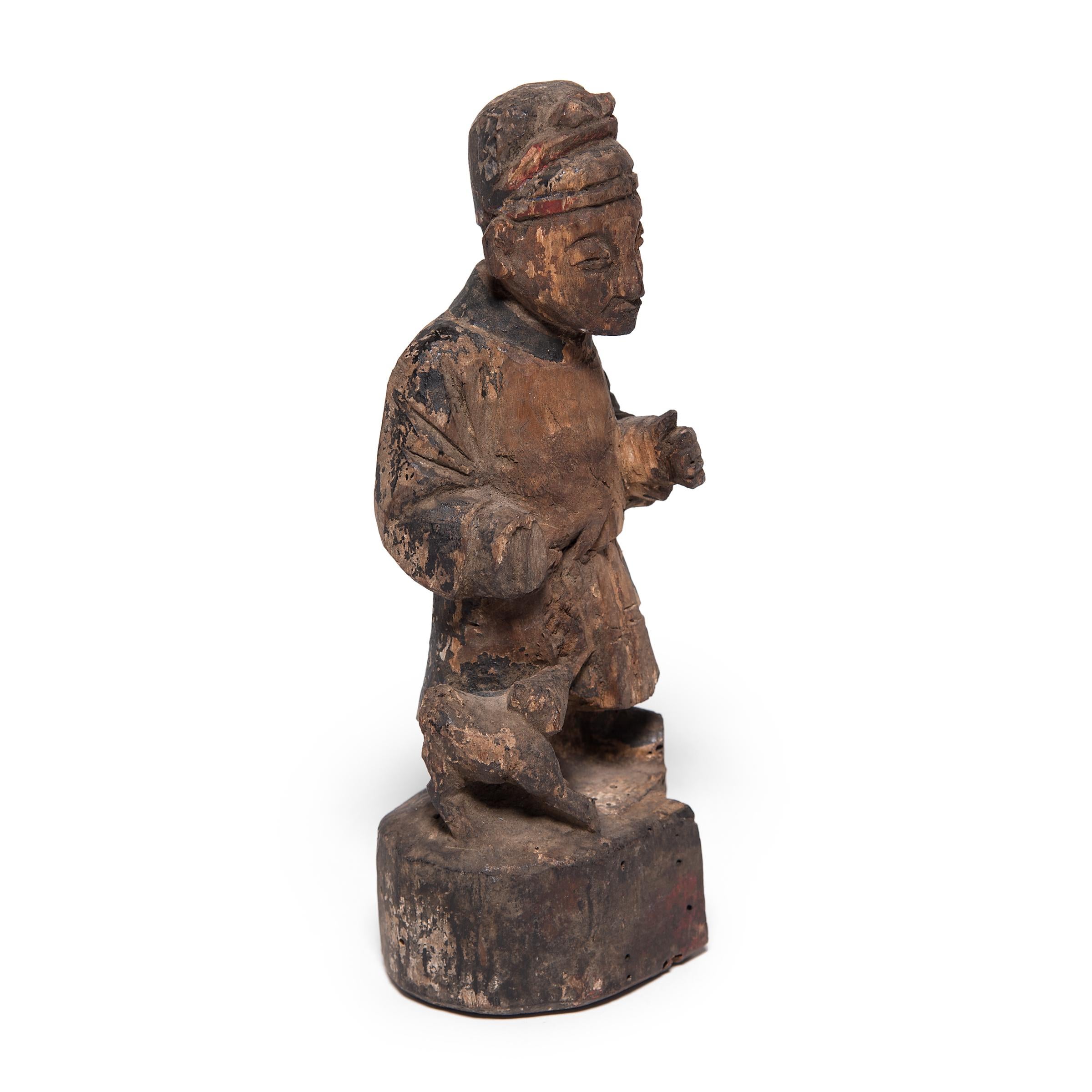 Chinese Carved Ancestor Figure, c. 1800 In Good Condition For Sale In Chicago, IL