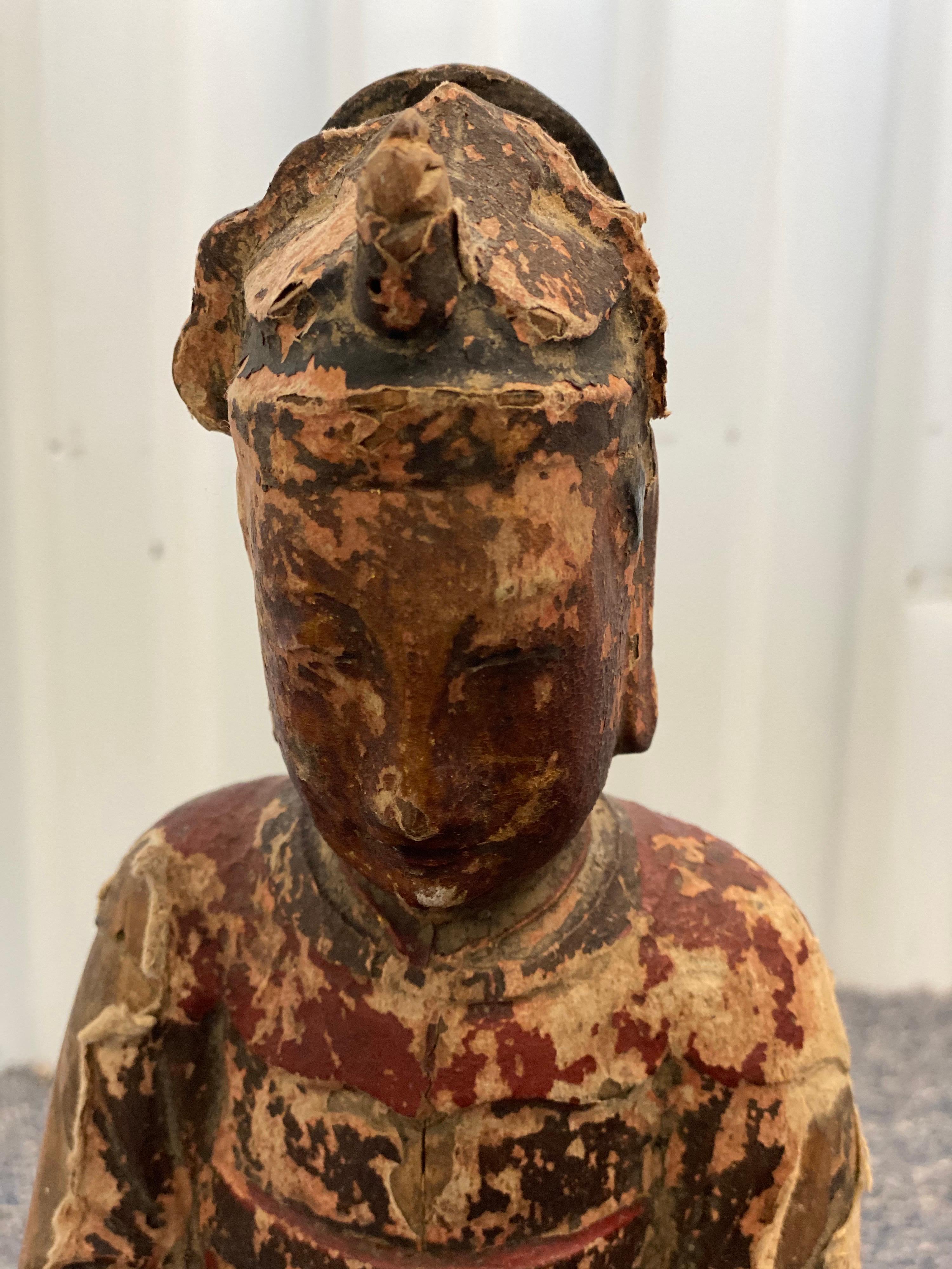 19th Century Chinese Carved Ancestor Figure For Sale 2