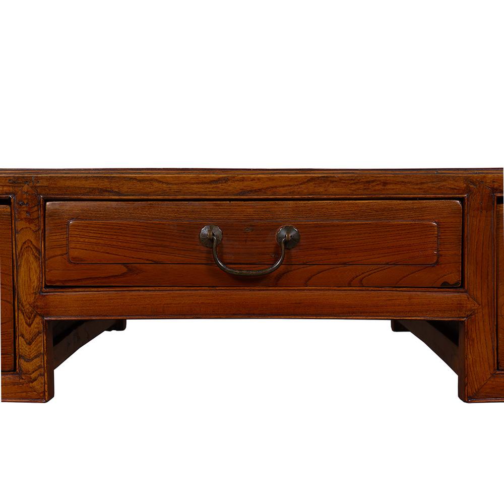 19th Century Chinese Carved Beech Wood Writing Desk For Sale 1