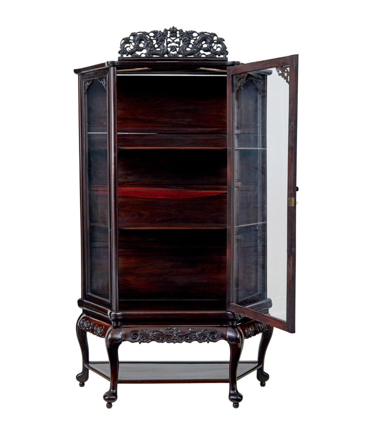 Glazed Chinese Display Cabinet - 19th Century Glazed Chinese Display Cabinet - 19th Century