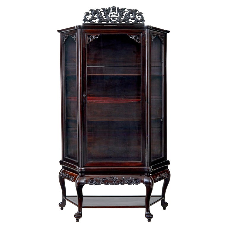 Glazed Chinese Display Cabinet - 19th Century Glazed Chinese Display Cabinet - 19th Century