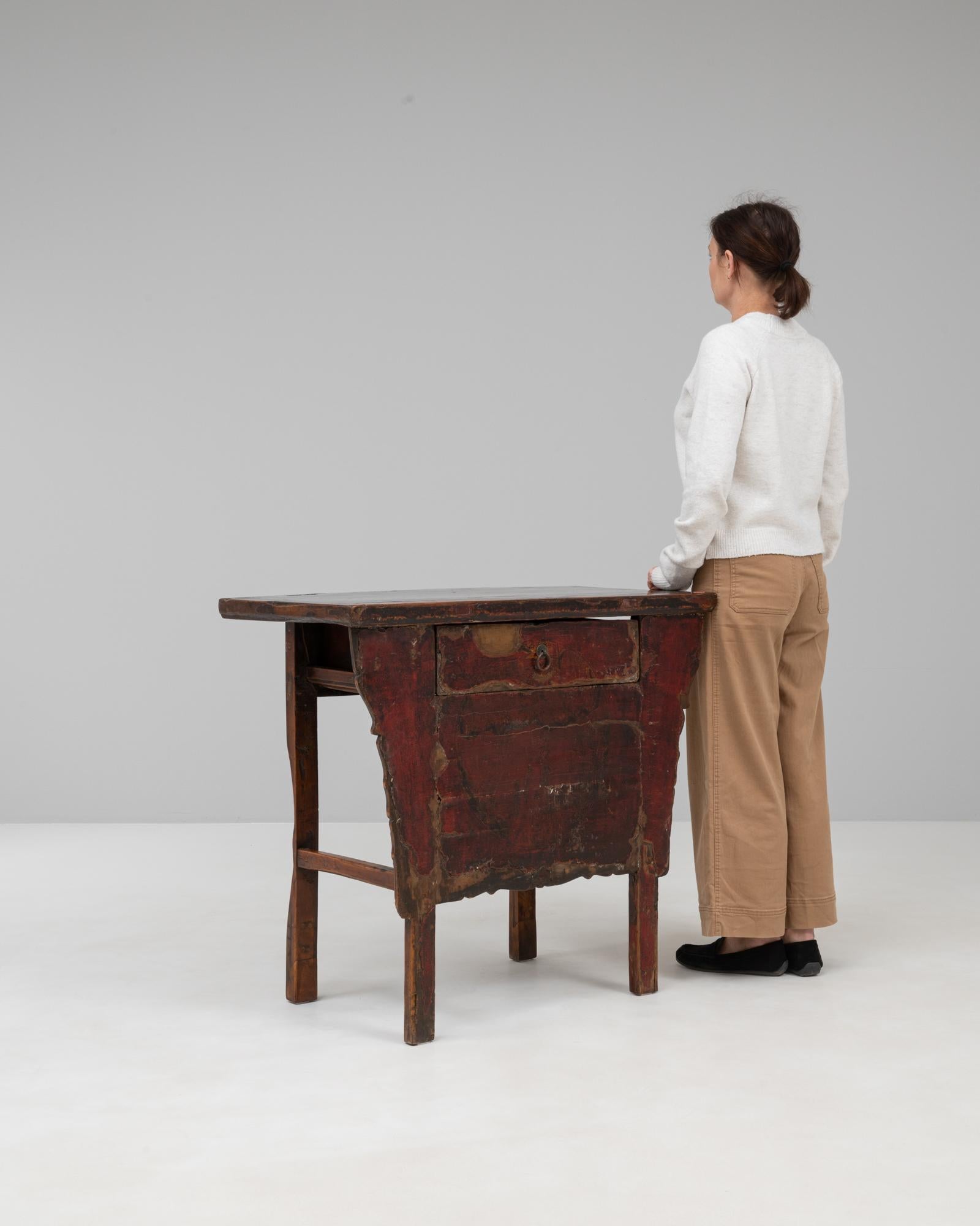 Bois Console chinoise du 19e siècle, sculptée et laquée en vente