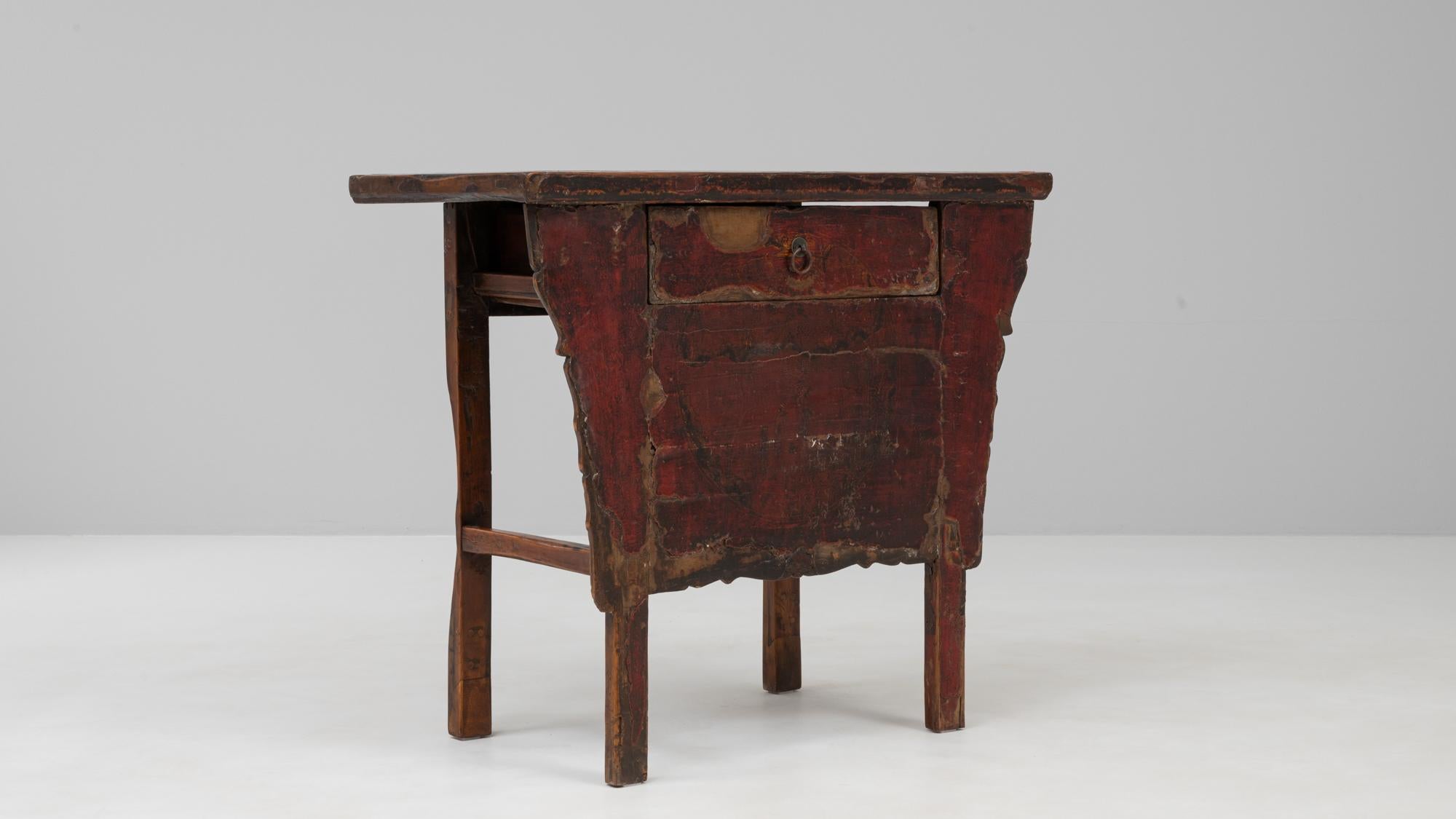 Console chinoise du 19e siècle, sculptée et laquée en vente 3
