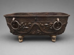 19th Century Chinese Cast Iron Bath Tub Or Substantial Jardinière #2