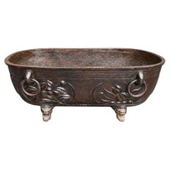 19th Century Chinese Cast Iron Bath Tub Or Substantial Jardinière