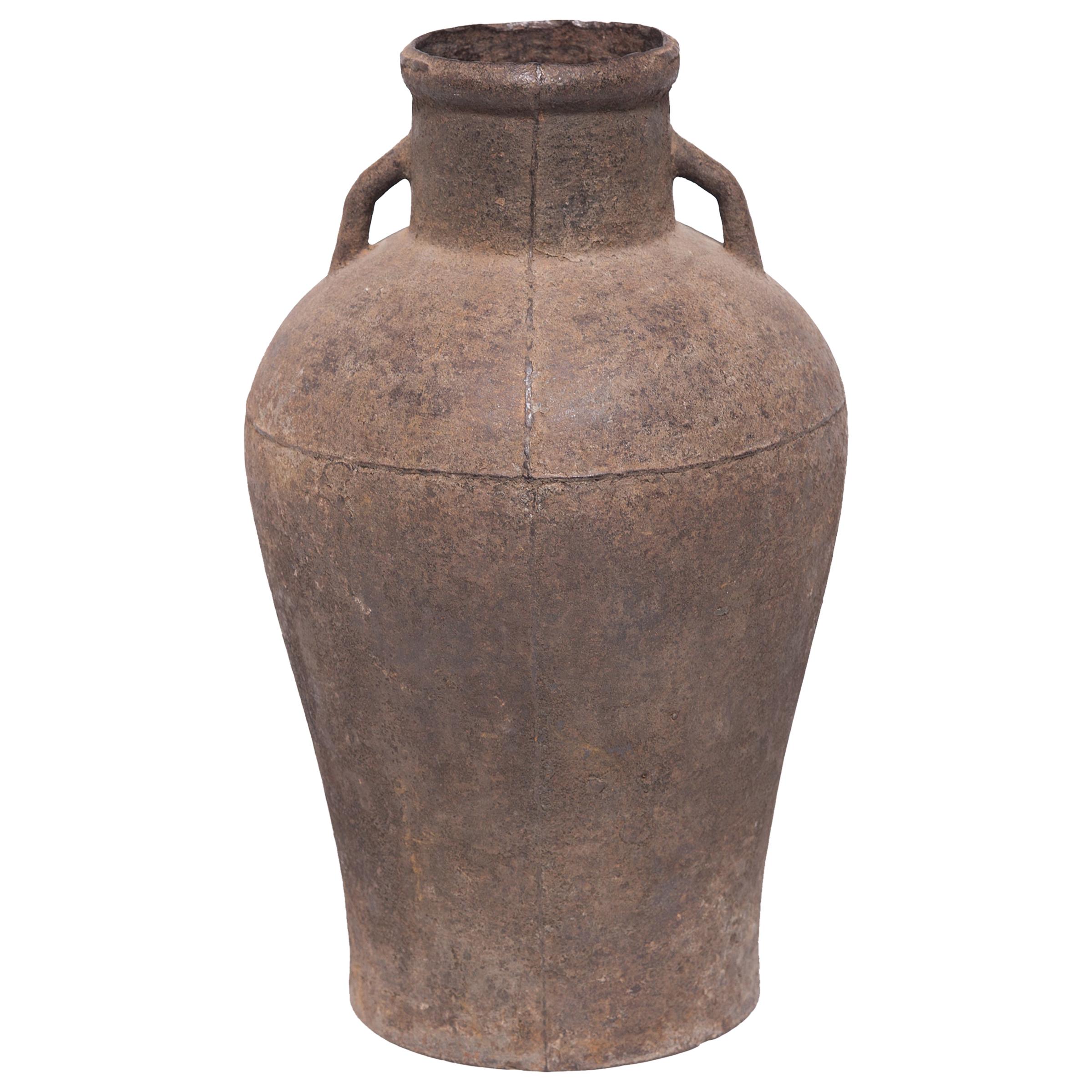 Chinese Cast Iron Vessel, c. 1850 For Sale