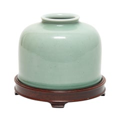 19th Century Chinese Celadon Jar with Stand