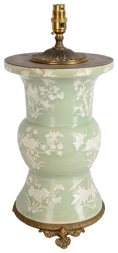 19th Century Chinese Celadon Lave or Lamp