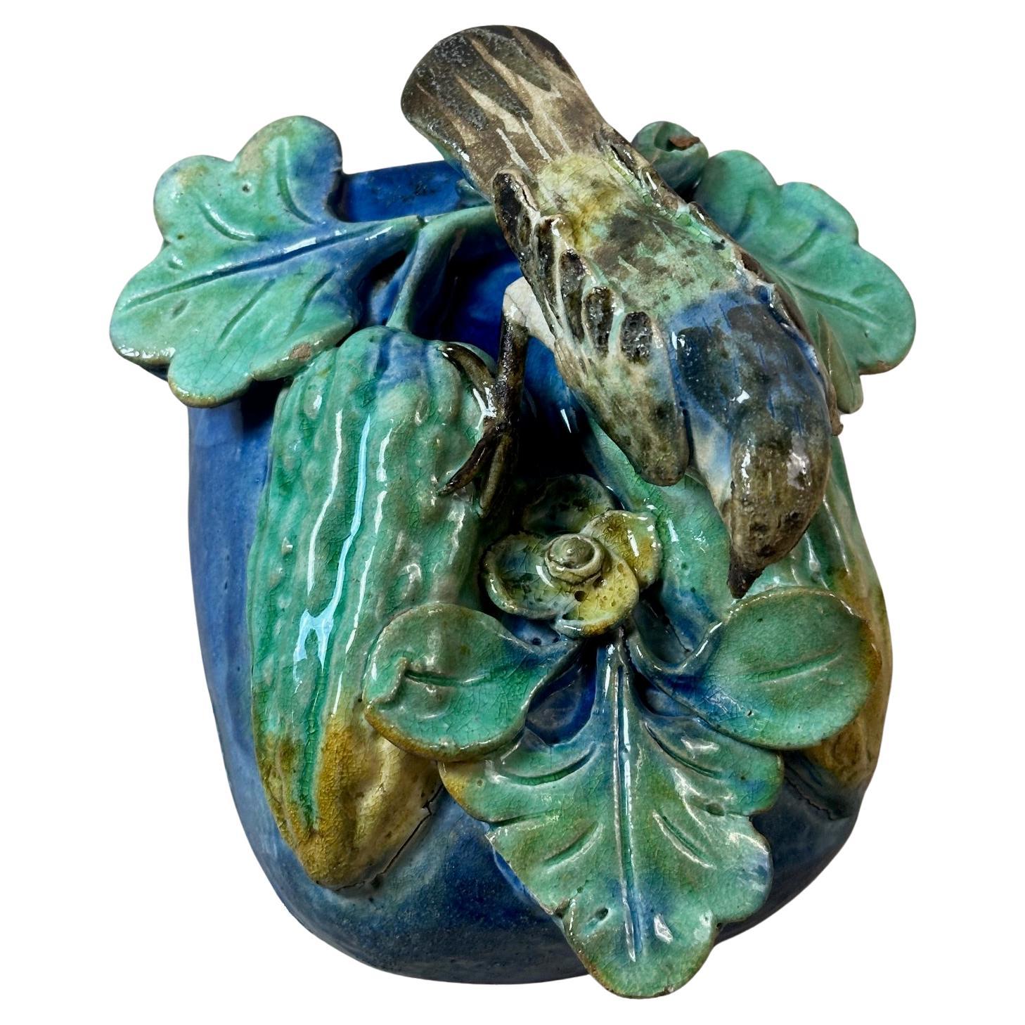 19th century Chinese Ceramic Wall Pocket, 1890s