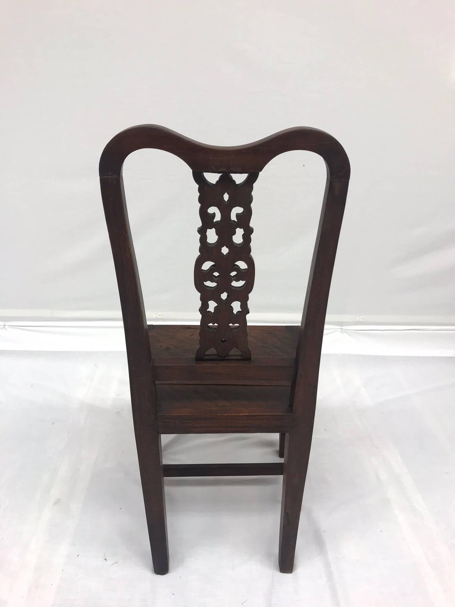 Carved 19th Century Chinese Chair For Sale