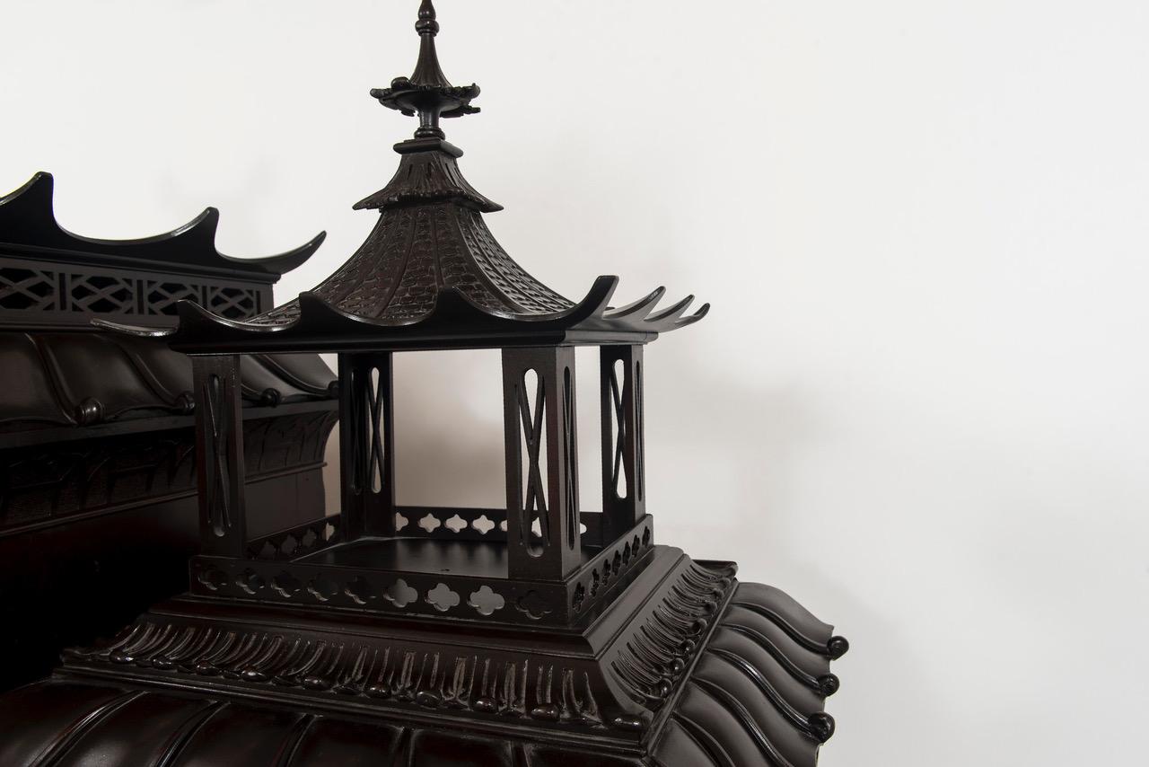 19th Century Chinese Chippendale Pagoda Cabinet For Sale 9