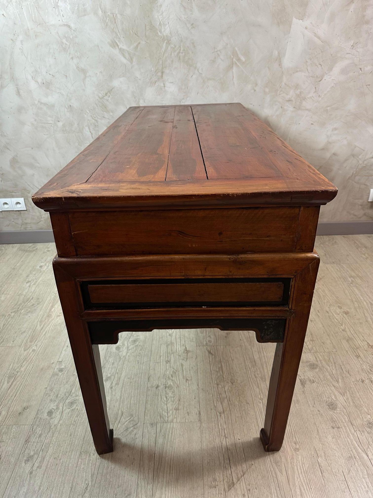 Chinesische Holztischkonsole im Chippendale-Stil des 19. Jahrhunderts, 1890er Jahre im Angebot 3