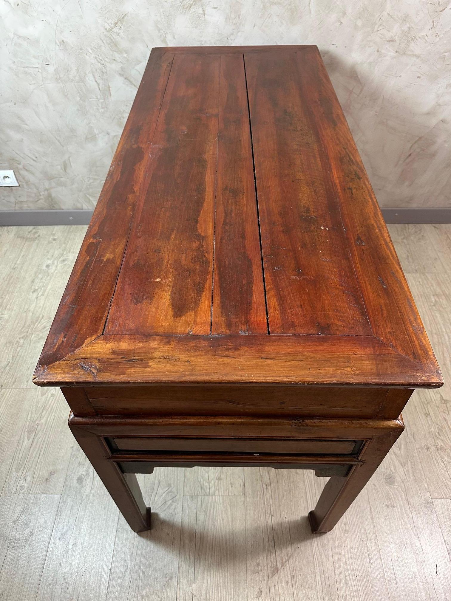 Chinesische Holztischkonsole im Chippendale-Stil des 19. Jahrhunderts, 1890er Jahre im Angebot 4