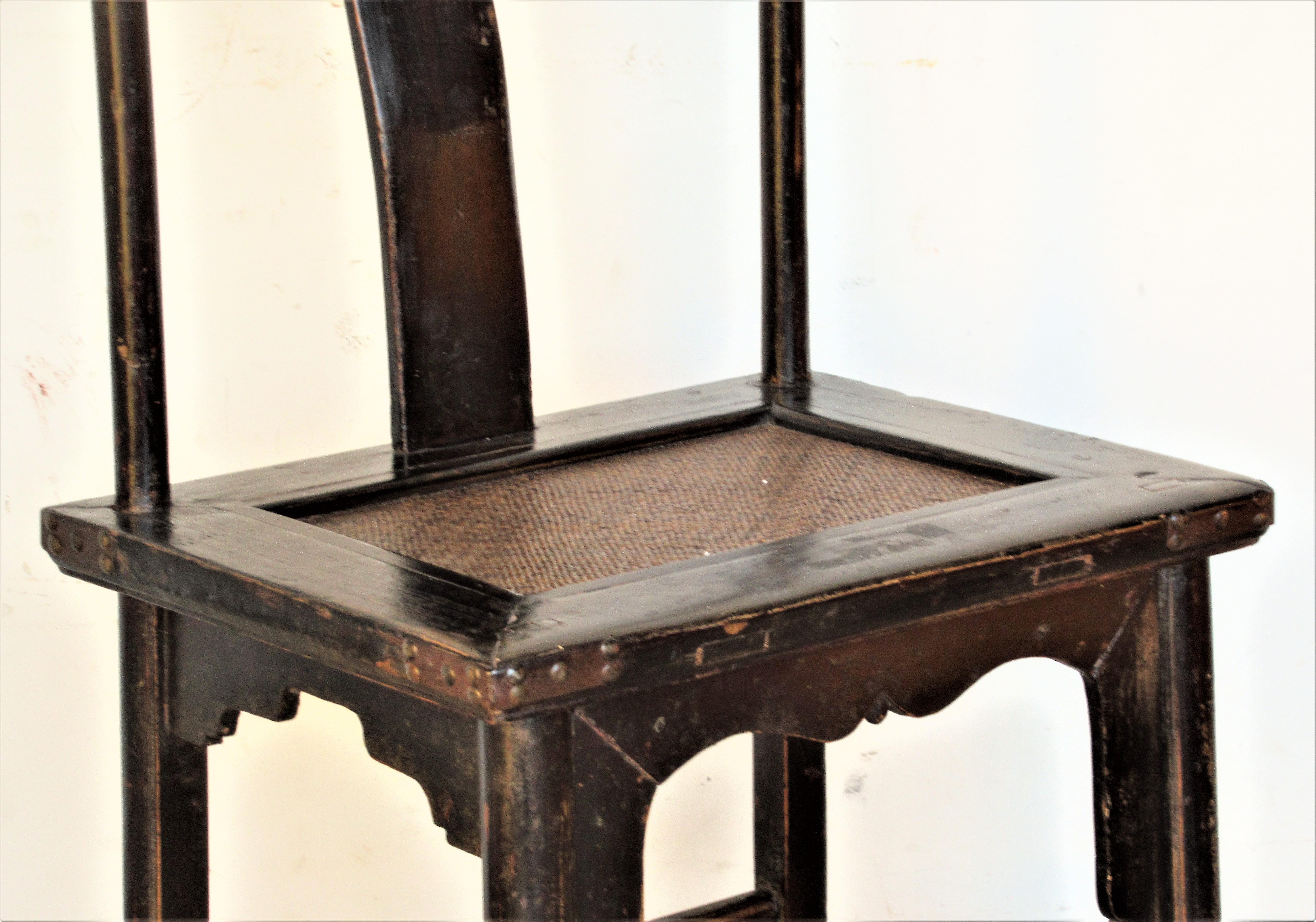 Qing 19th Century Chinese Classic Yoke Back Chair