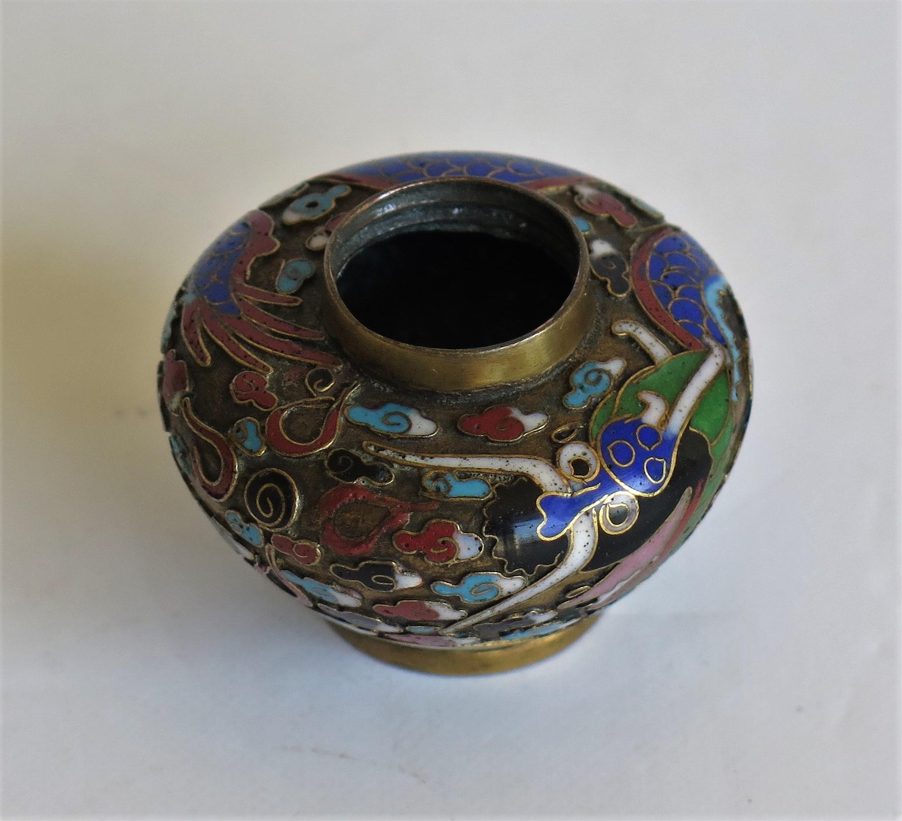 19th Century Chinese Cloisonné Pepper Pot with Dragon Decoration, Qing Dynasty 7