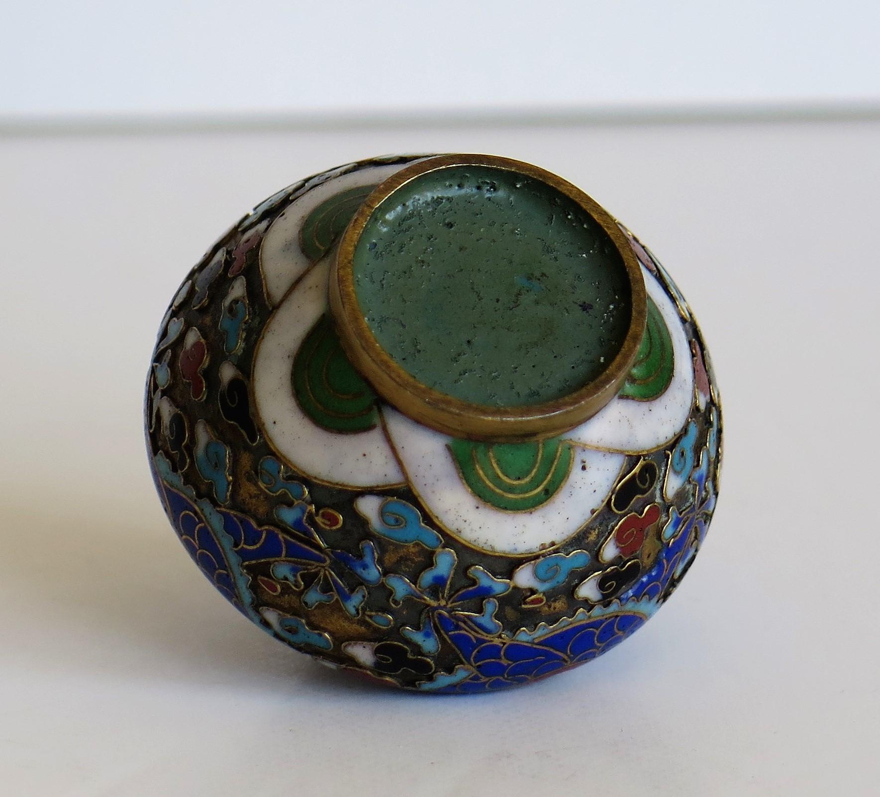 19th Century Chinese Cloisonné Pepper Pot with Dragon Decoration, Qing Dynasty 12