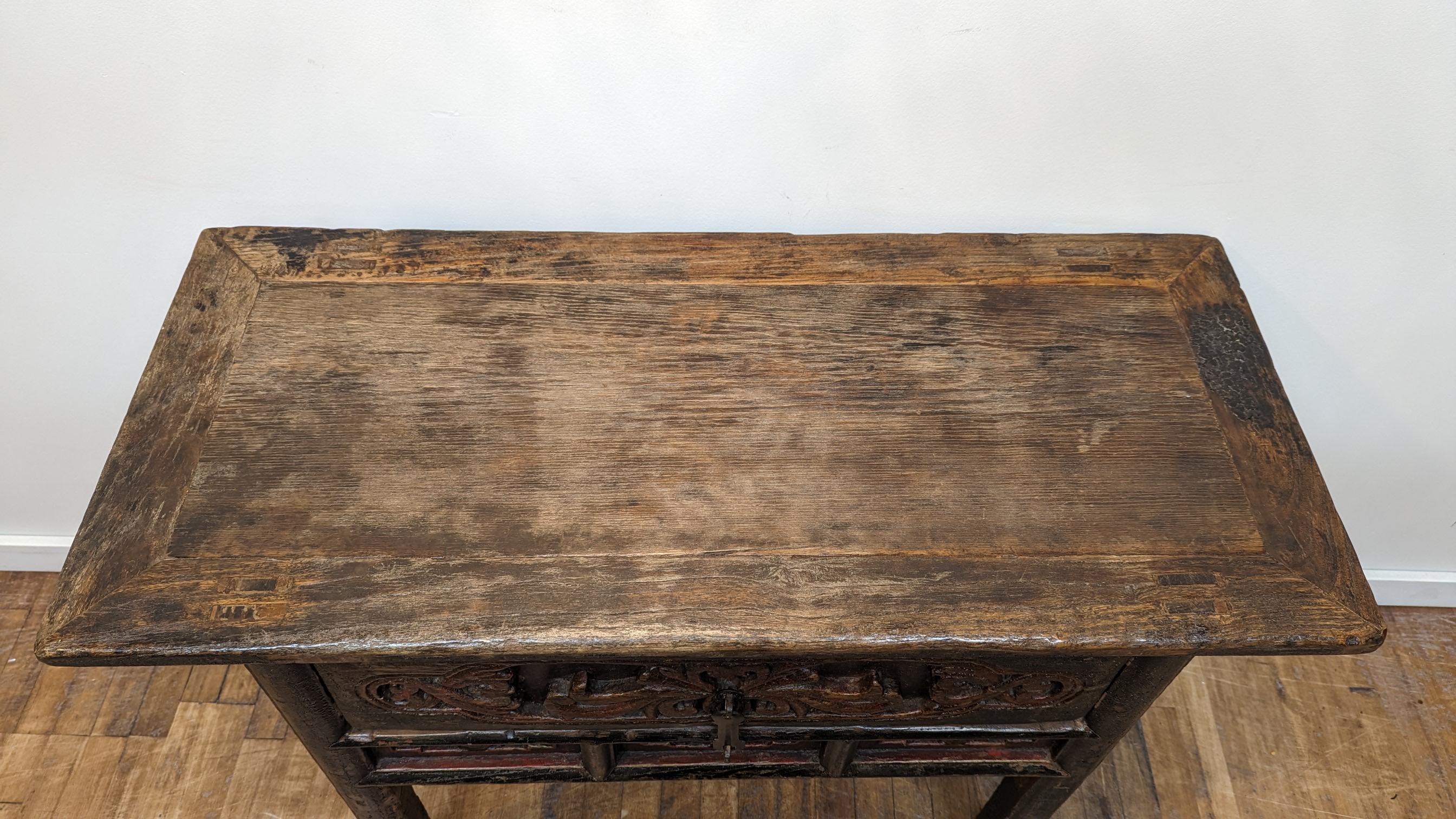 19th Century Chinese Console Table  In Distressed Condition For Sale In New York, NY