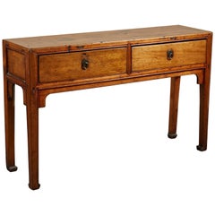 Antique 19th Century Chinese Console with Two Drawers