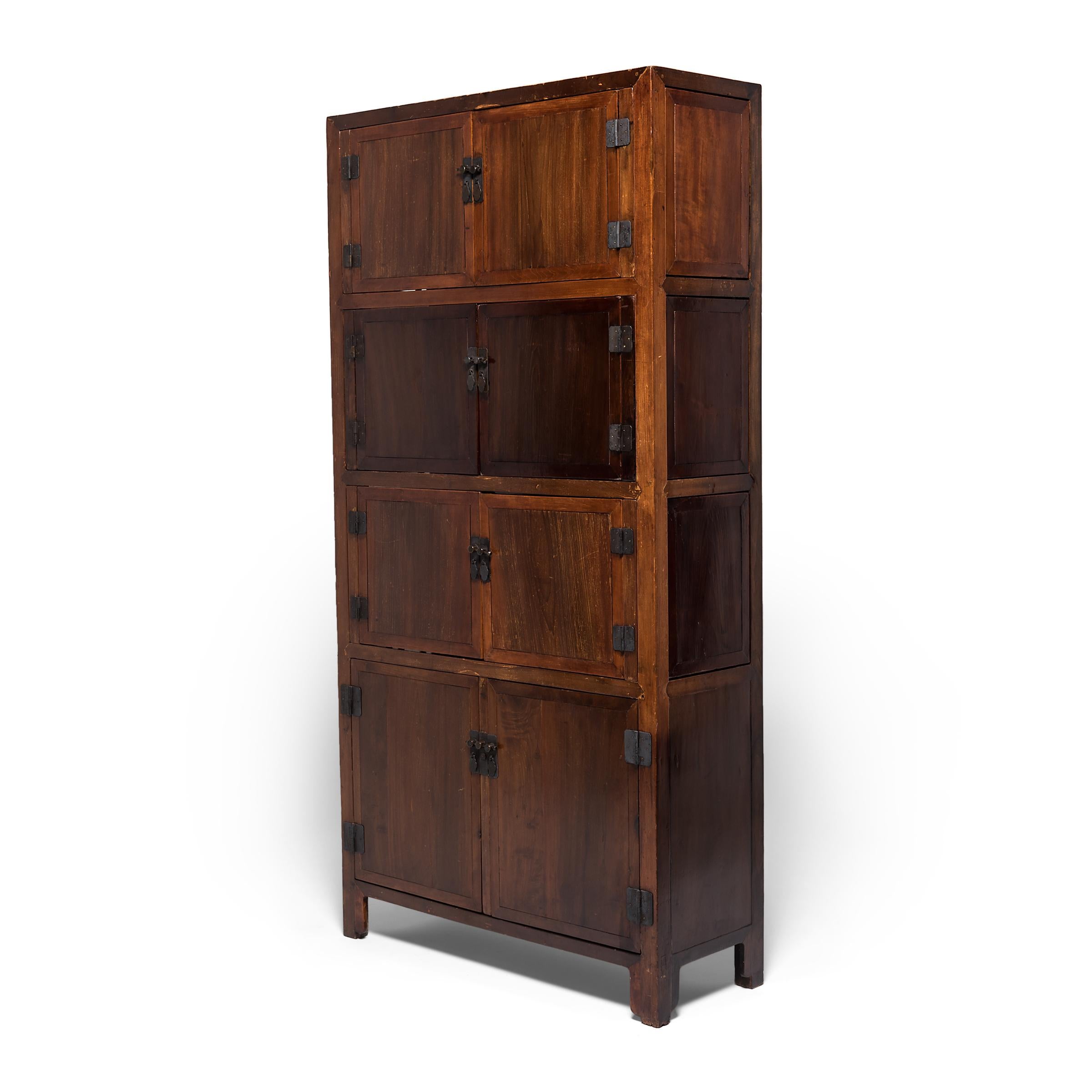 Qing Chinese Convertible Cedar Book Cabinet, c. 1850