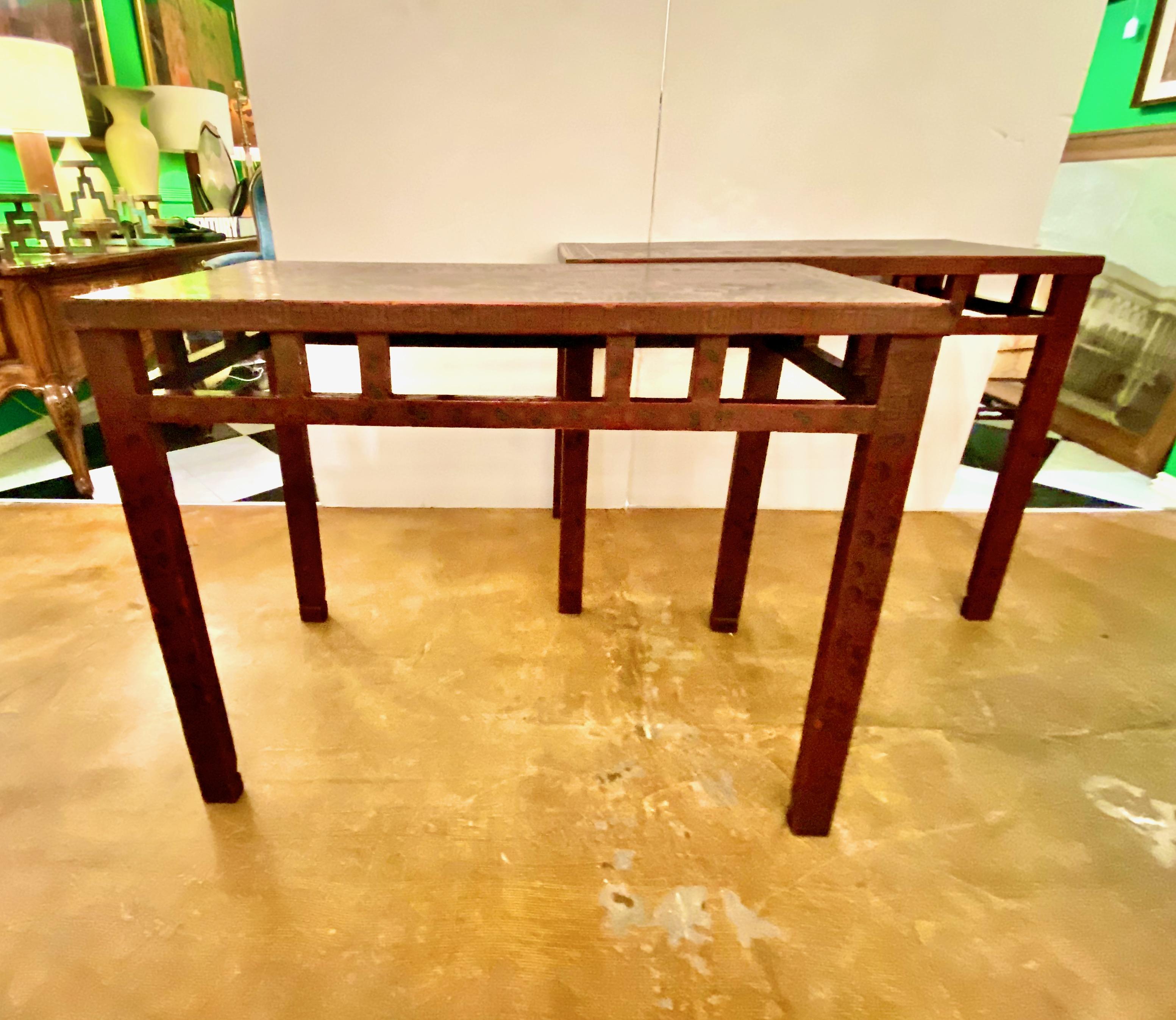 Chinese Altar Tables, 19th C. Lacquer In Good Condition For Sale In Pasadena, CA