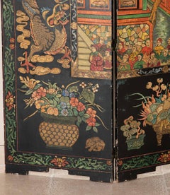 19th Century Chinese Coromandel Lacquer Screen