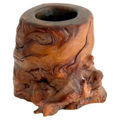 19th Century Chinese Cypress Root Brush Pot
