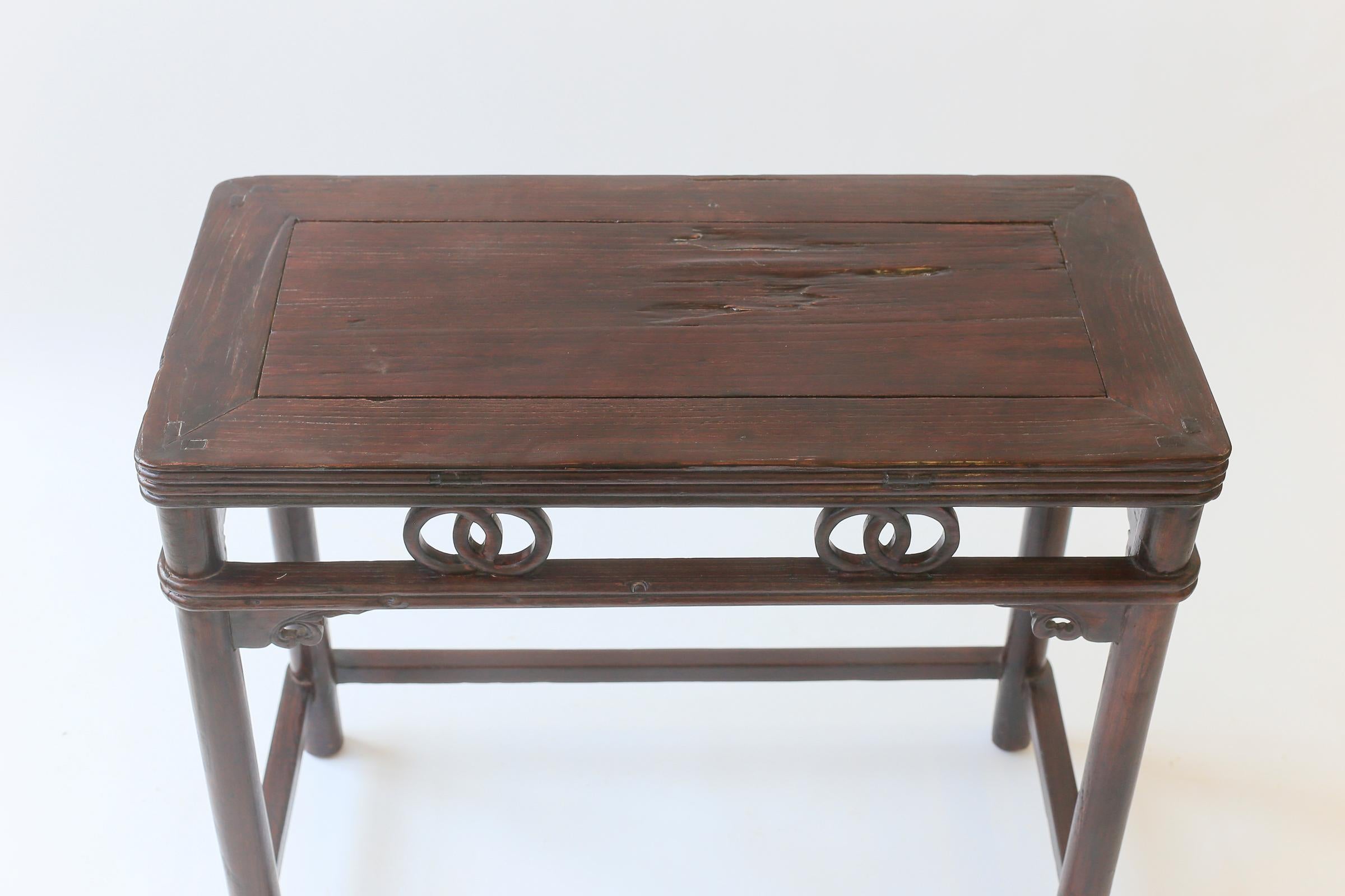 Joinery 19th century Chinese Dark Hardwood Console table For Sale